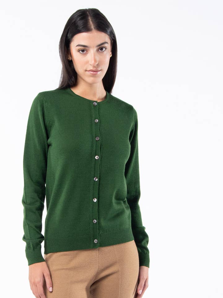 Rundhalsad kappa i merinoull för wholesale av Achega Knitwear