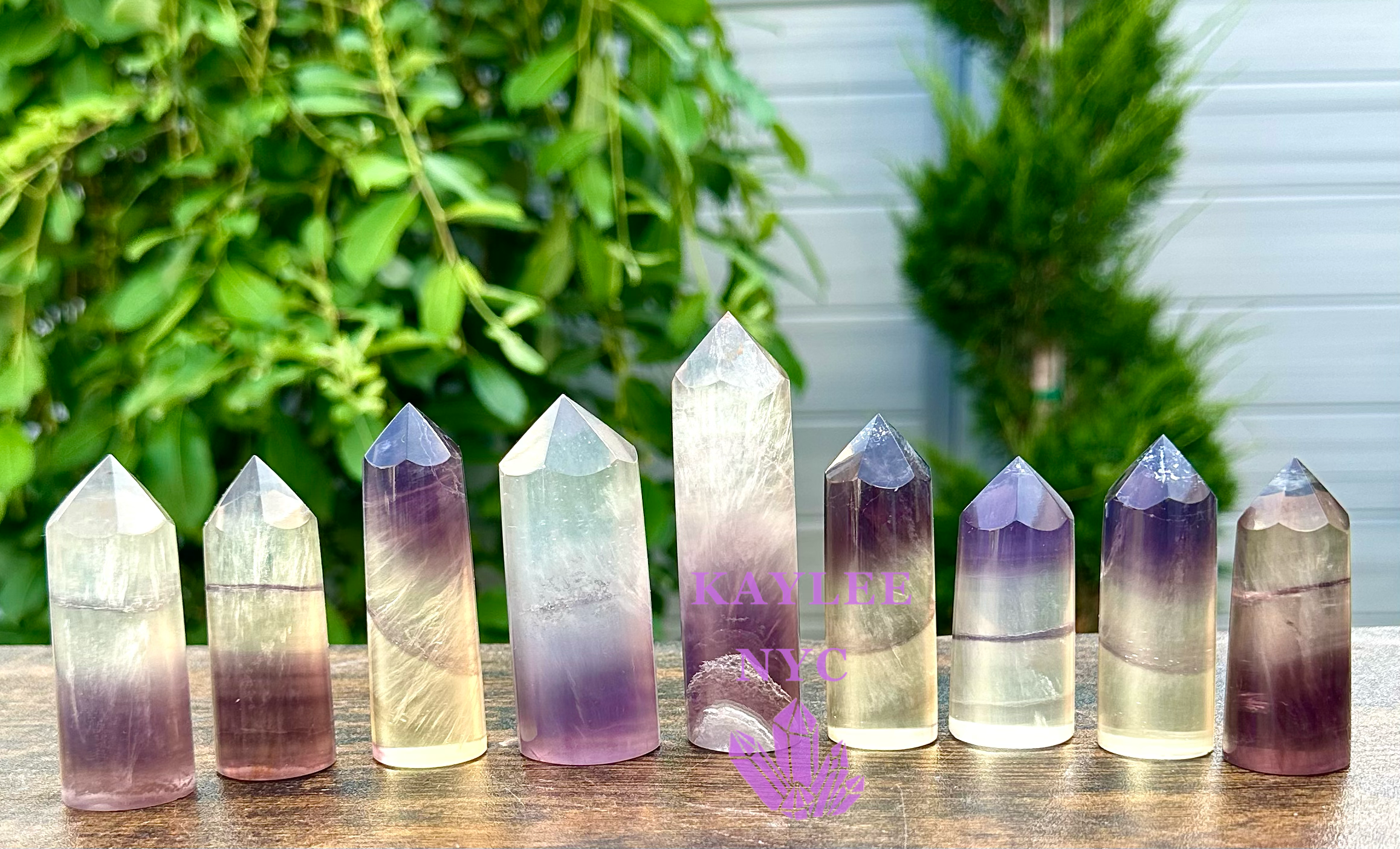 KayleeNYC - Wholesale Spiritual Stone/Crystal - 2 Lbs Natural Fluorite Cylinders Tower2