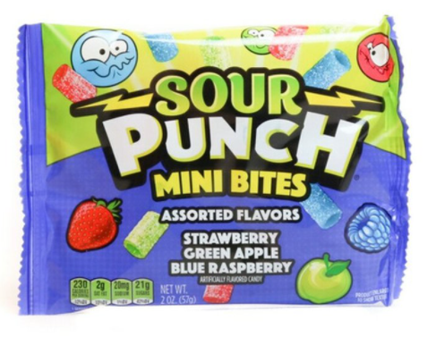 iSweet.ca - Wholesale Gummy - (S1-06) US - Sour Punch Assorted Mini Bites 2 oz X 18 Unit0