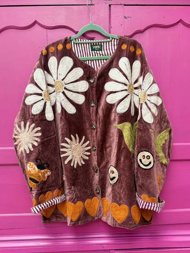 Casaco de Veludo Daisy por atacado de ToutVintage