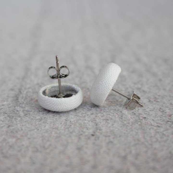 Rachel O's - Wholesale Stud/Post Earrings - Strawberry Patch Fabric Button Earrings