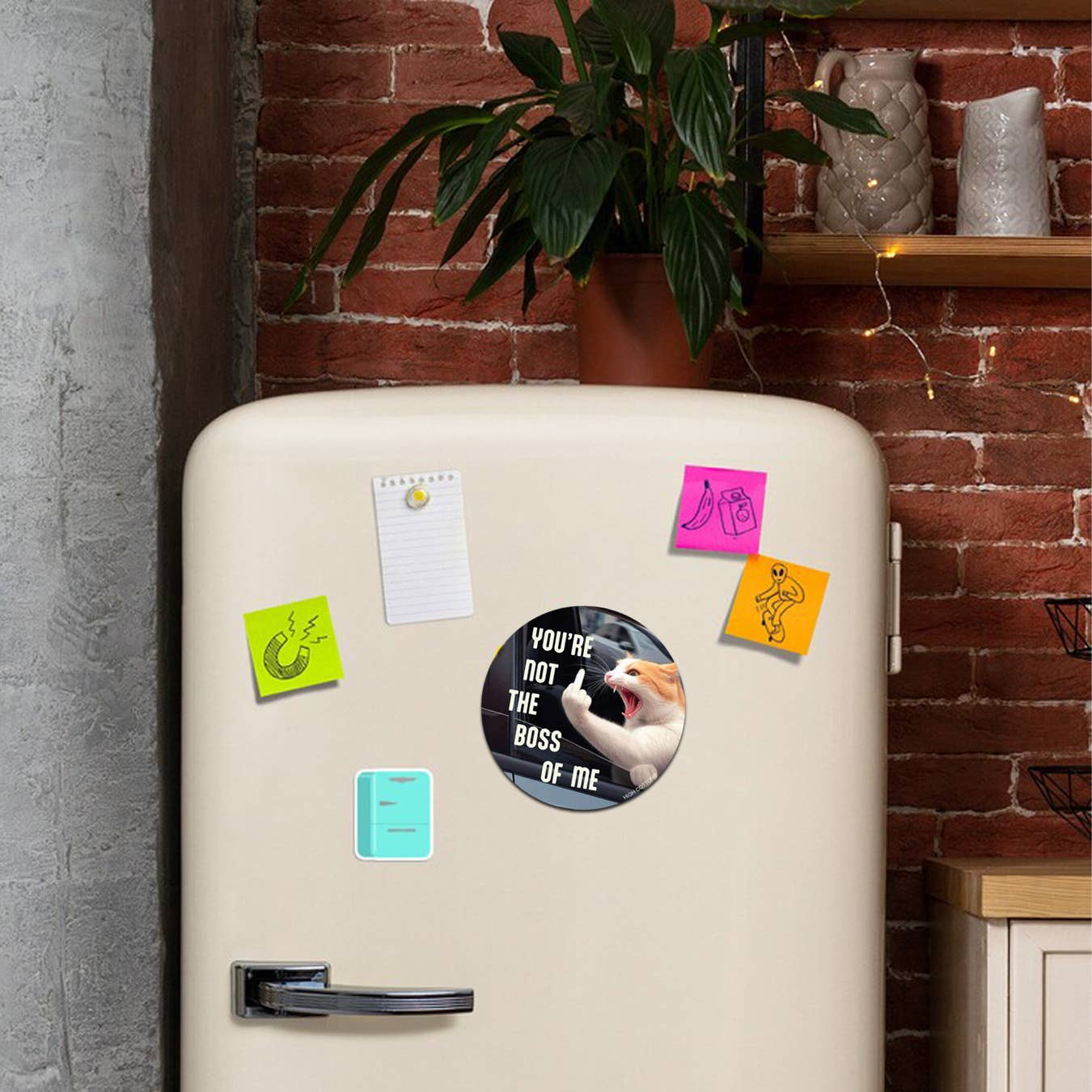 High Cotton Gifts - Wholesale Magnet - You're Not The Boss Of Me round magnet1