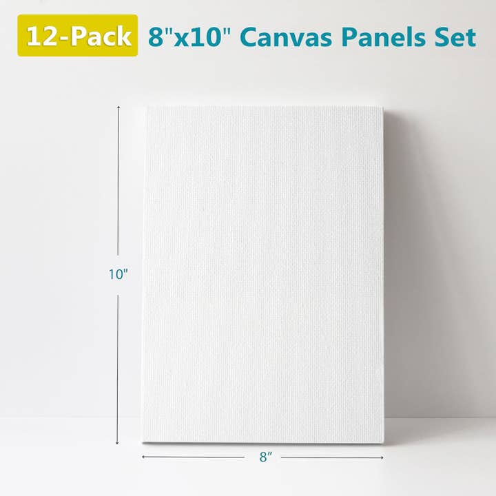 Keff Creations - Wholesale Painting Paper - 12 Pack Canvases for Painting - 8x10 Art Paint Canvas1