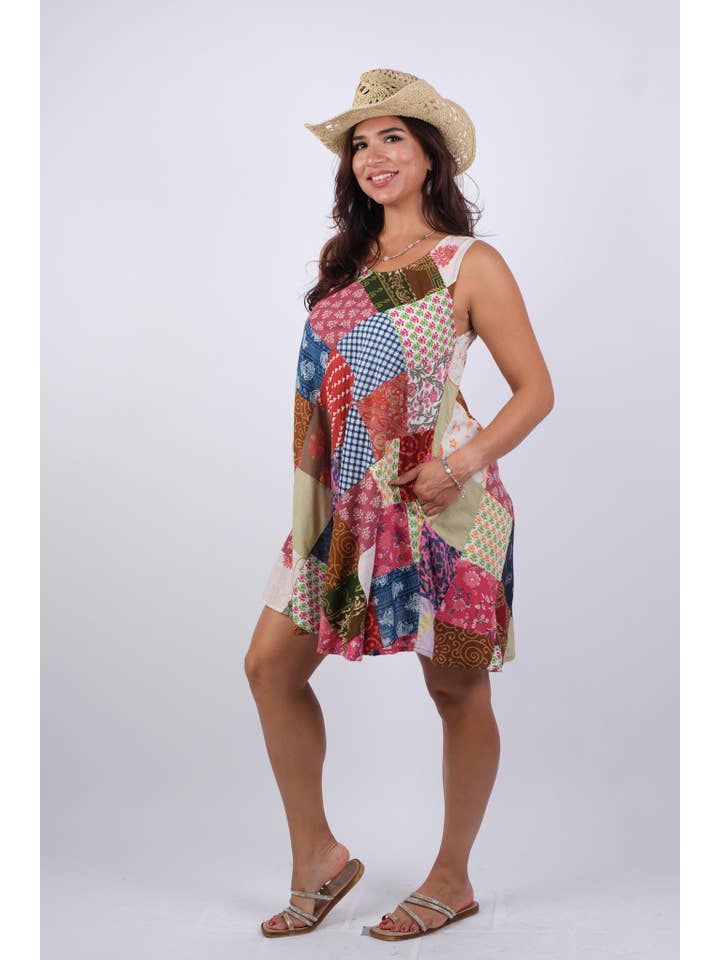Sacred Threads – wholesale Dress – Women's – Free Spirit Hippie Patchwork Dress