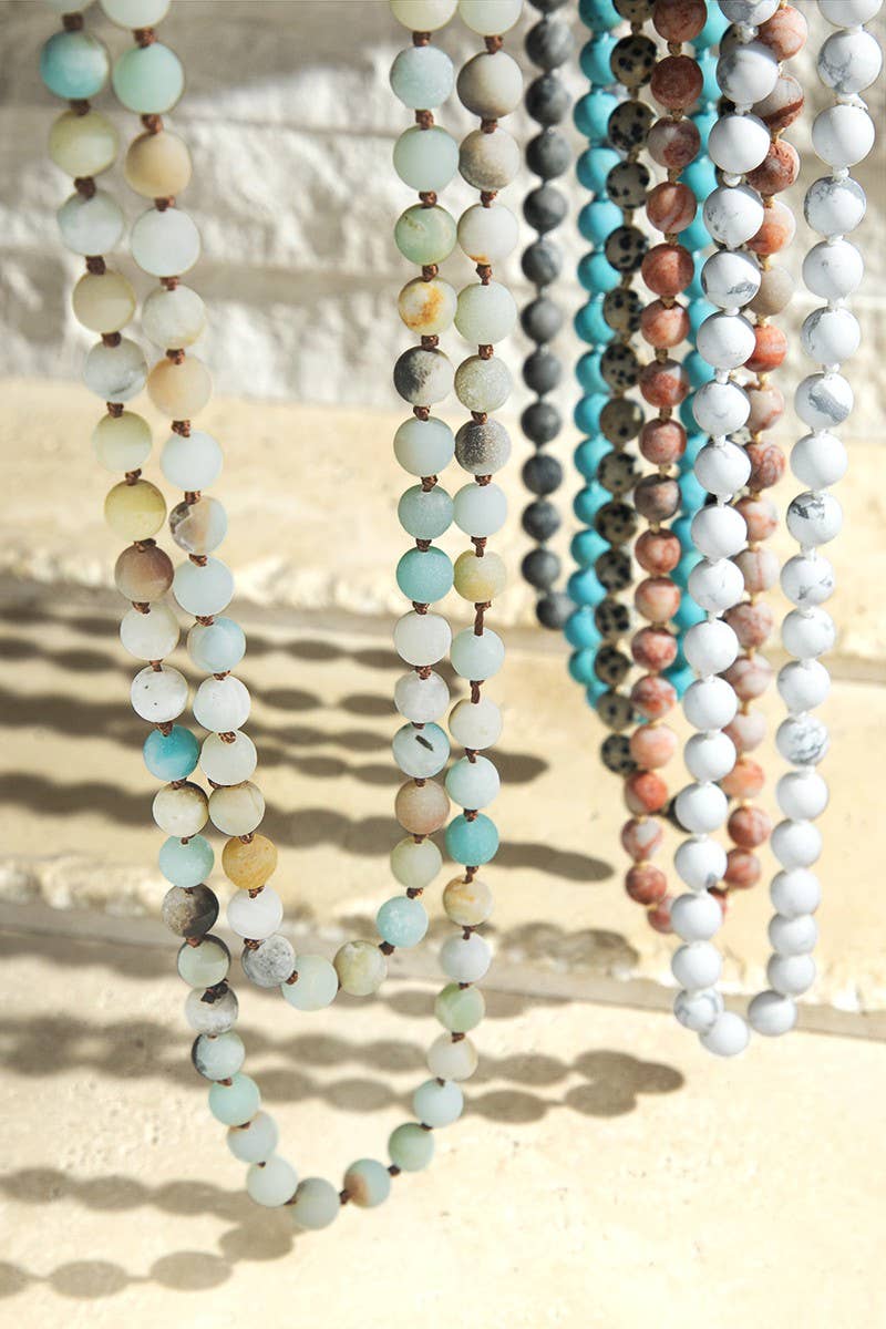 Urbanista - Wholesale Beaded/Pearl Necklace - Semi Precious 8mm Long Necklace5