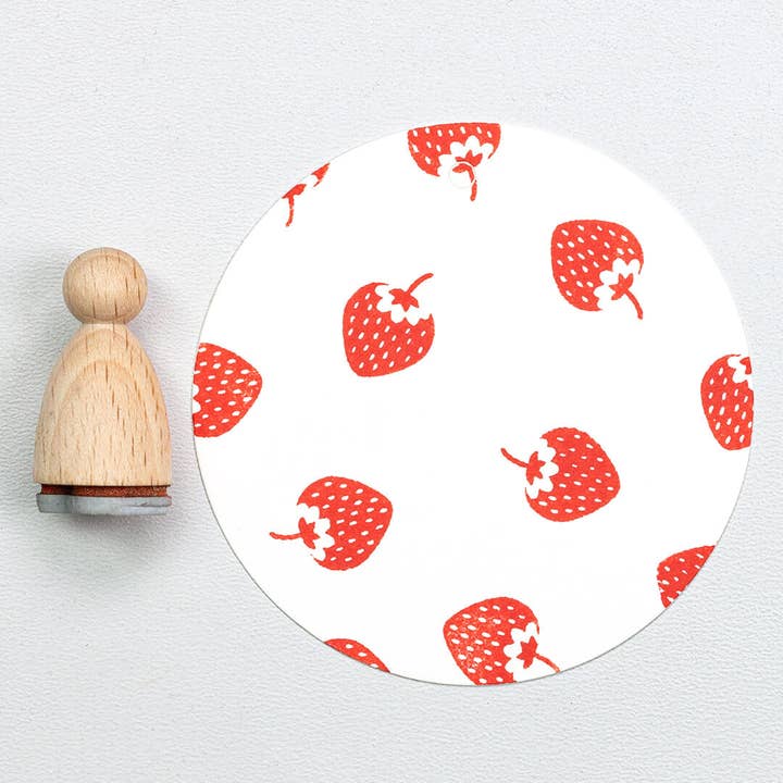 12x Stamp | Small Strawberry for wholesale by Perlenfischer
