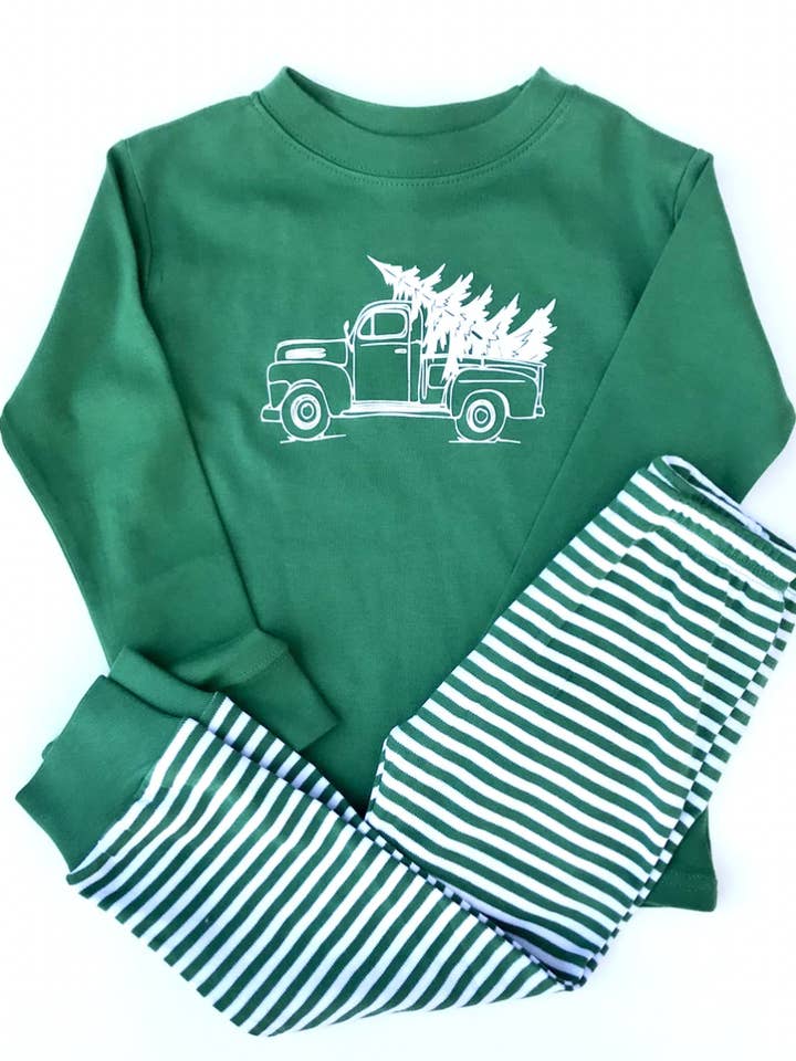 Set de salón de dos piezas Christmas Truck para venta al por mayor de Little Hoot Designs