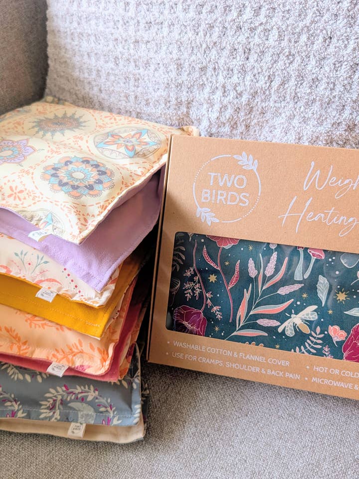 Weighted Heating Pad - Variety (NEW Boxed Version!) for wholesale by Two Birds Eco Shop