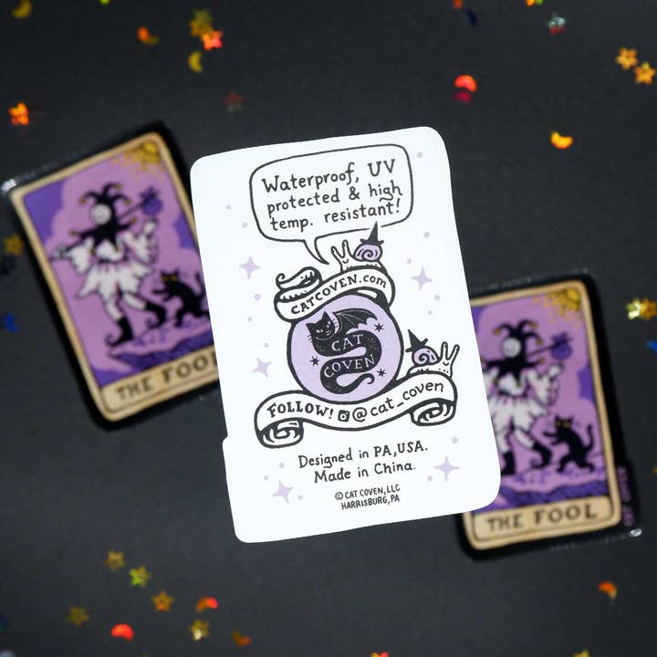 Cat Coven - Vente Autocollant - Le Fou (Tarot) - Autocollant1