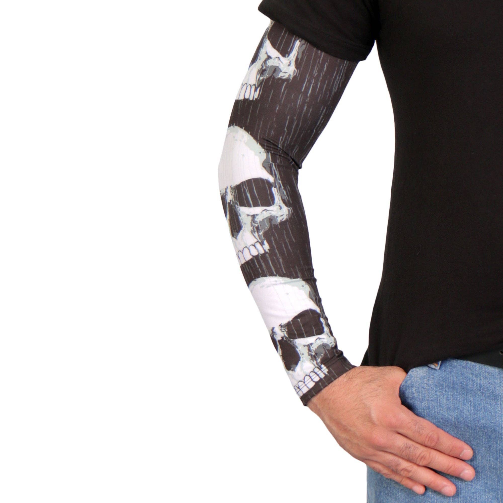 MULTI Hot Leathers ARM1001 2nd Amendment Skull Arm Sleeve for wholesale on Faire6