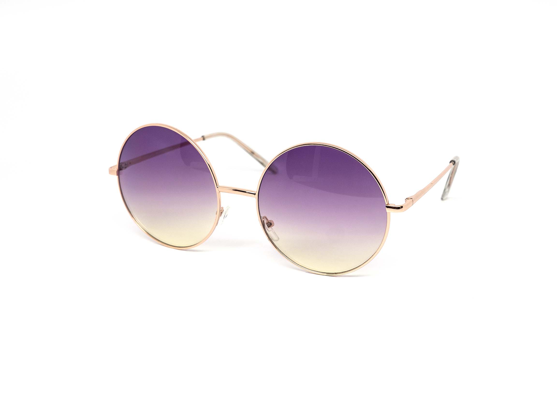 Still Friday - Wholesale Sunglasses - Women's - Oversized Circle Duo-tone Gold Sunglasses7