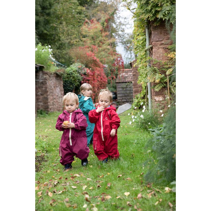 Hippychick – wholesale Rain suit – Kids – HC Waterproof All In One Fiesta Red 12-18 Months9