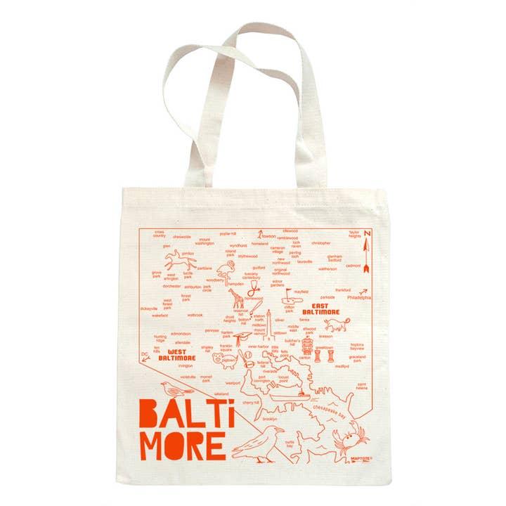 Maptote - Wholesale Tote Bag - Unisex - Baltimore Grocery Tote
