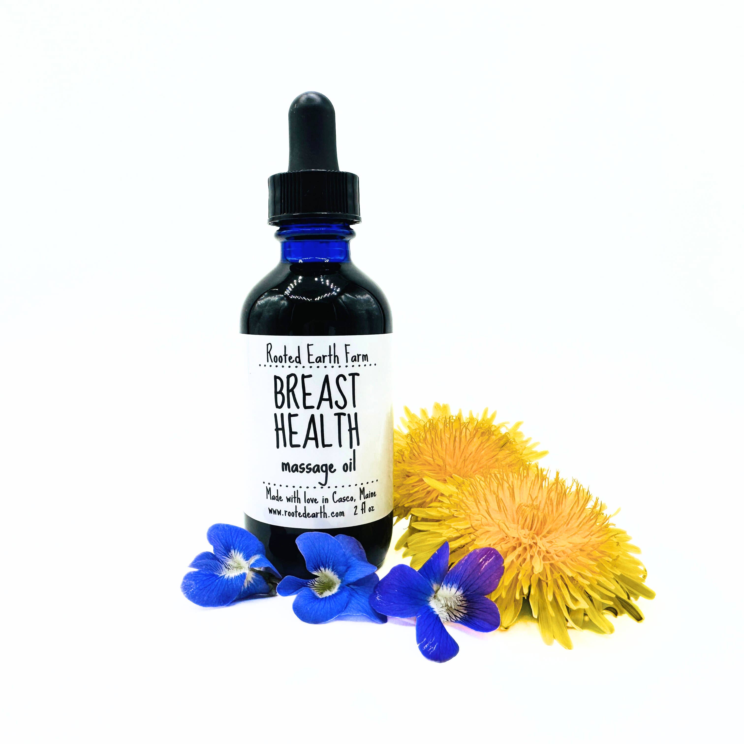 Rooted Earth Farm + Apothecary - Wholesale Massage Oil/Gel - Breast Health Massage Oil - 2 Size Options6