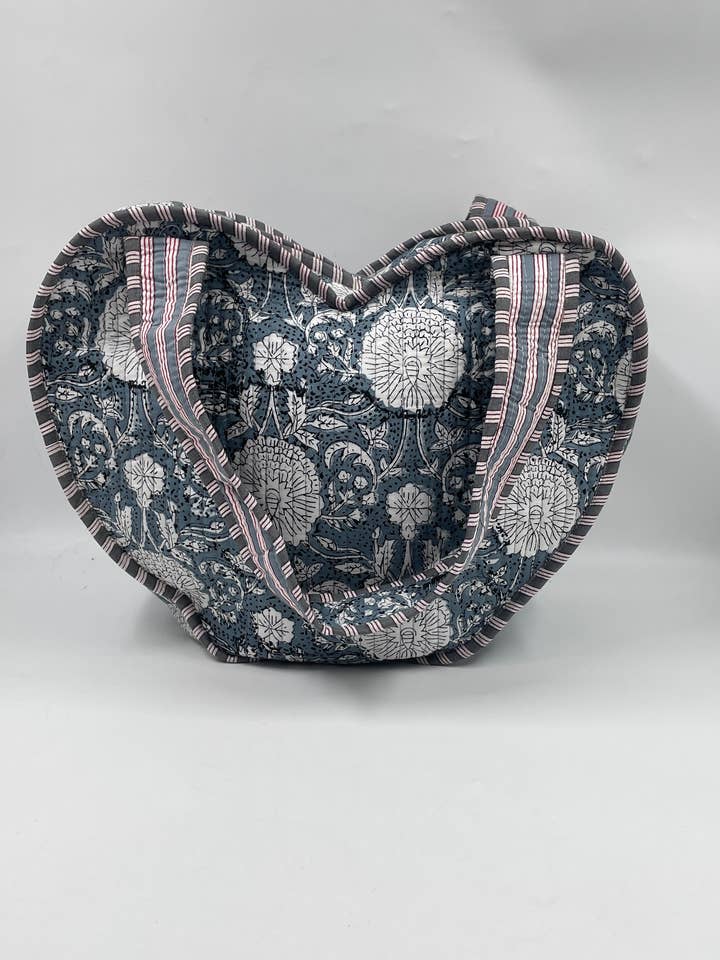 Sac Cœur Bohème Matelassé Kantha 100% Coton pour la vente par Funky Yak Ltd