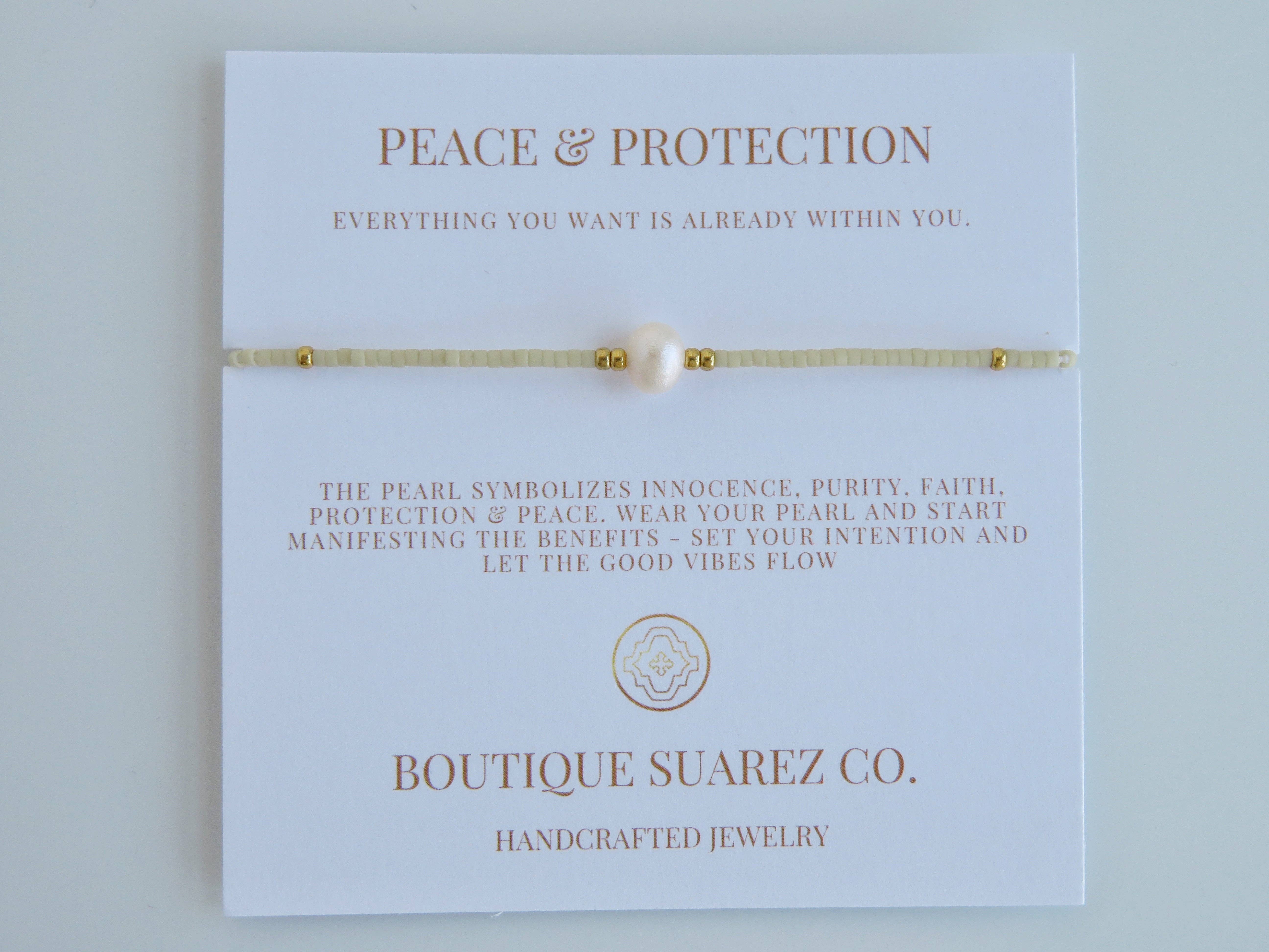 Boutique Suarez Co. - Wholesale Beaded Bracelet - Manifest Peace - Pearl Bracelet76