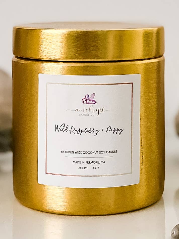 framboise sauvage + pavot pour la vente par Amethyst Candle Co.