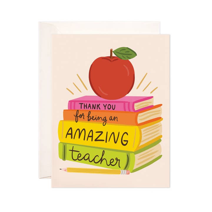 Amazing Teacher Greeting Card - Back To School, Teacher Gift for wholesale by Bloomwolf Studio