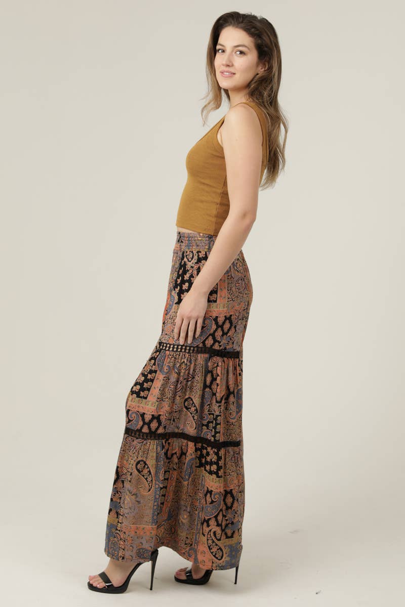 ANGIE - Wholesale Pants - Women's - 25R84-W909 WIDE LEG PANTS WITH LACE INSERTS10