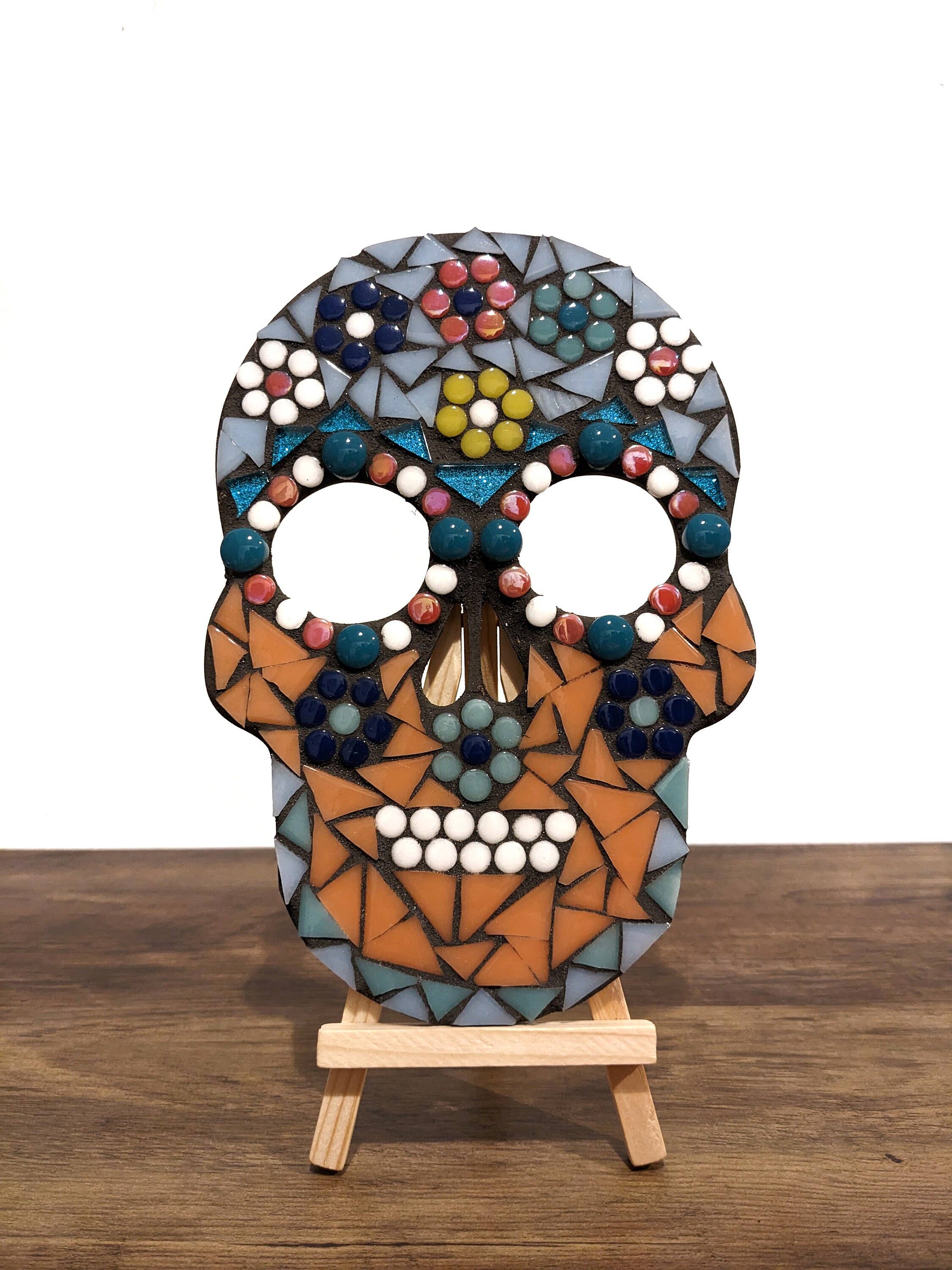 Montet Designs – Kit de artesanato DIY por atacado – Dia do Caveira de Açúcar Morto, Kit Mosaico Bricolage, Caixa artesanal8