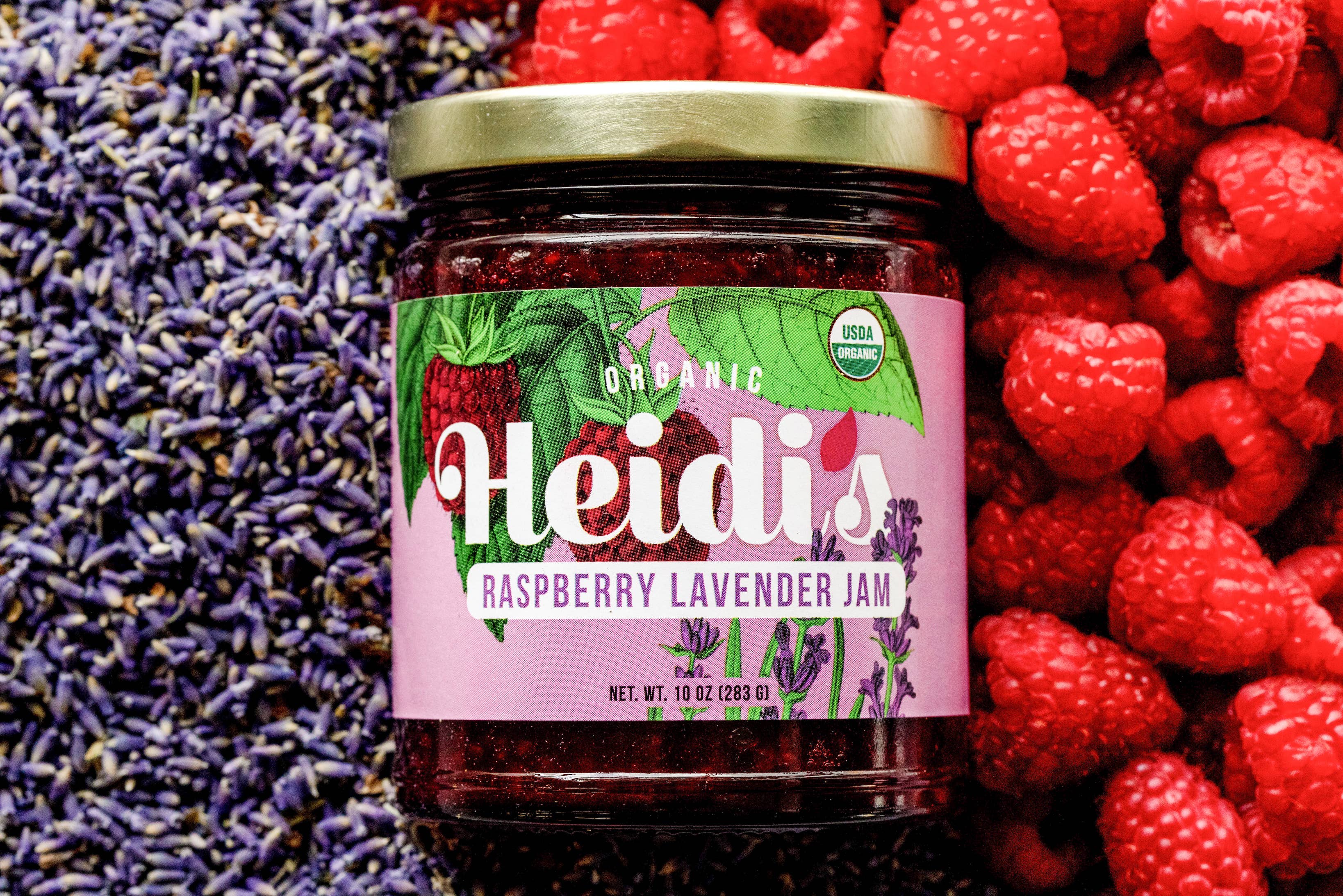 Heidi's Raspberry Farm - Wholesale Jam/Jelly - Heidi’s Hand Crafted Raspberry Lavender Jam