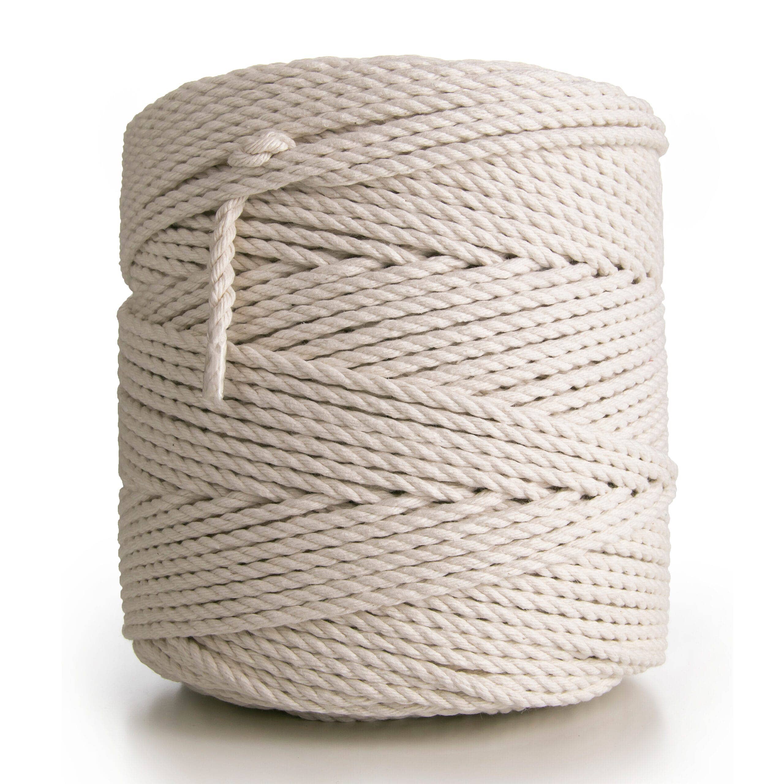 MB Cordas - Wholesale Cord - 4MM 3 Strand Twisted NATURAL Macrame Cotton Cord 1,5 kg, 280m  Macrame Rope 3 ply Craft String1