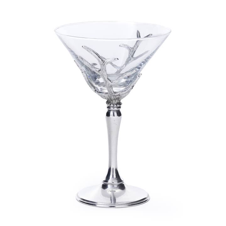 St. Moritz Pewter & Glass Martini Glass for wholesale by Zodax