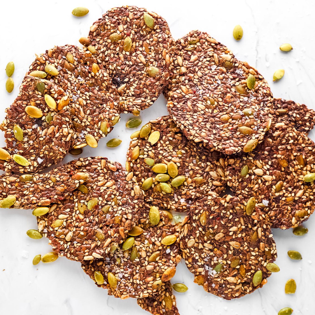 Ella's Flats® - Wholesale Crackers - Everything - All Seed Savory Crisps - Resealable Bag 4.8 oz5