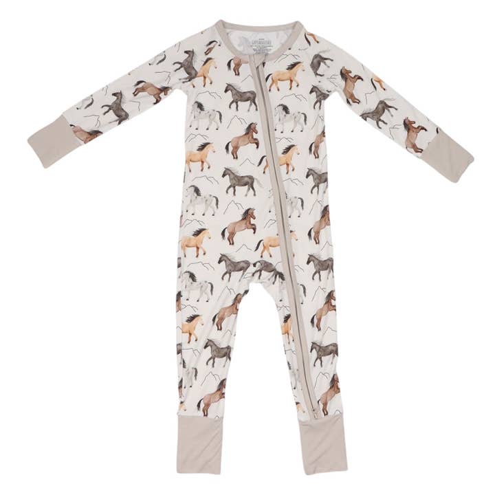 The OVer Company – Conjunto de pijama - Crianças por atacado – Neigh Bamboo Romper