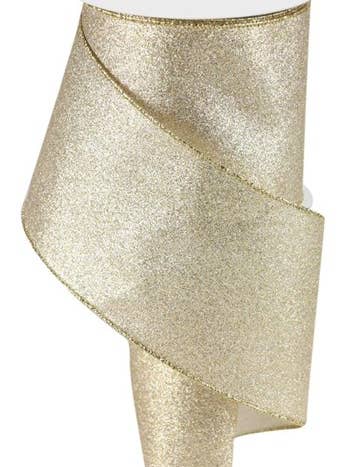 4"X10yd Shimmer Glitter Ribbon for wholesale by Amber Marie & Company