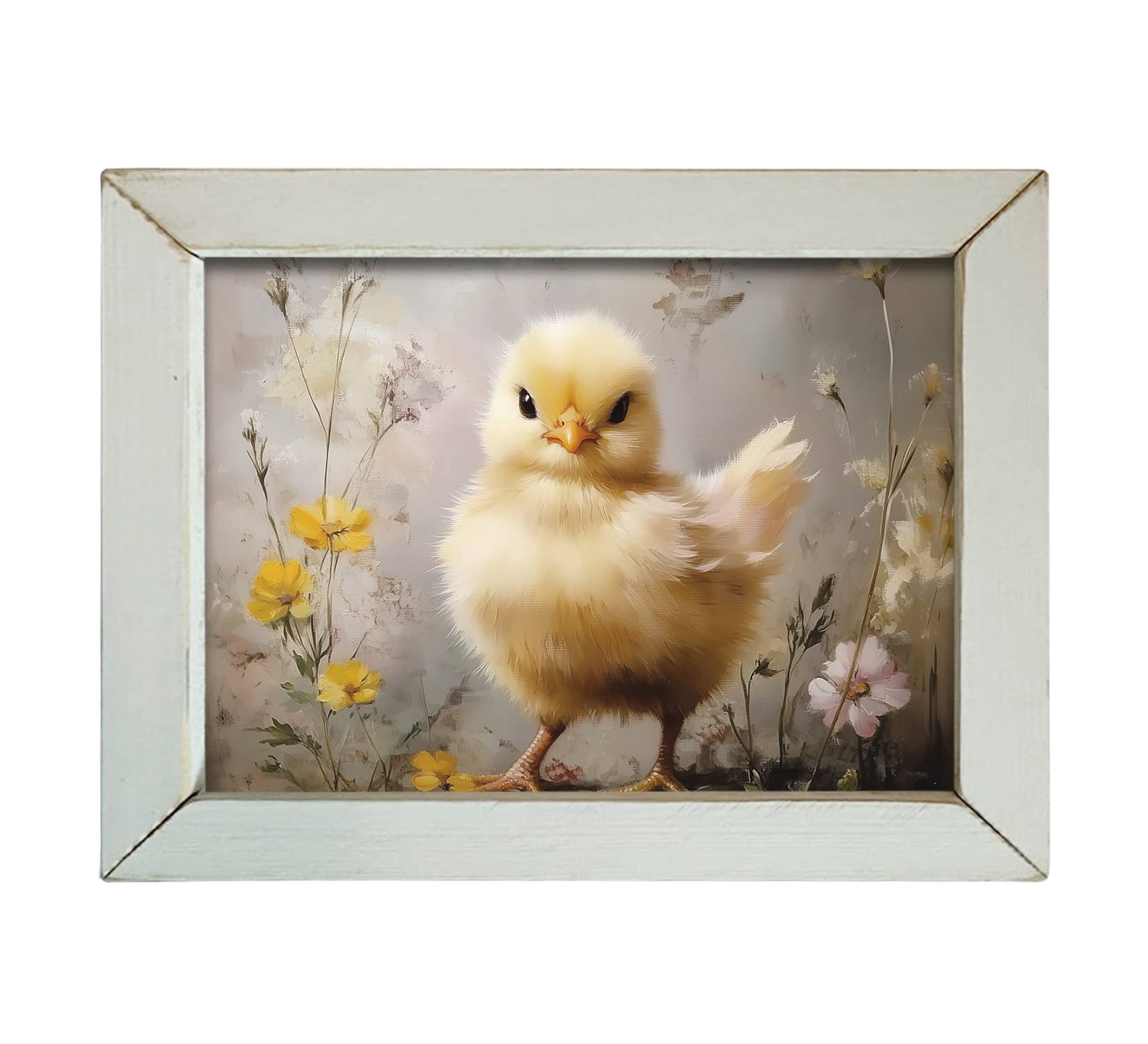 JanMichaels Art & Home - Wholesale Wall Sign - HMK577L SPRING CHICK WITH FLOWERS3