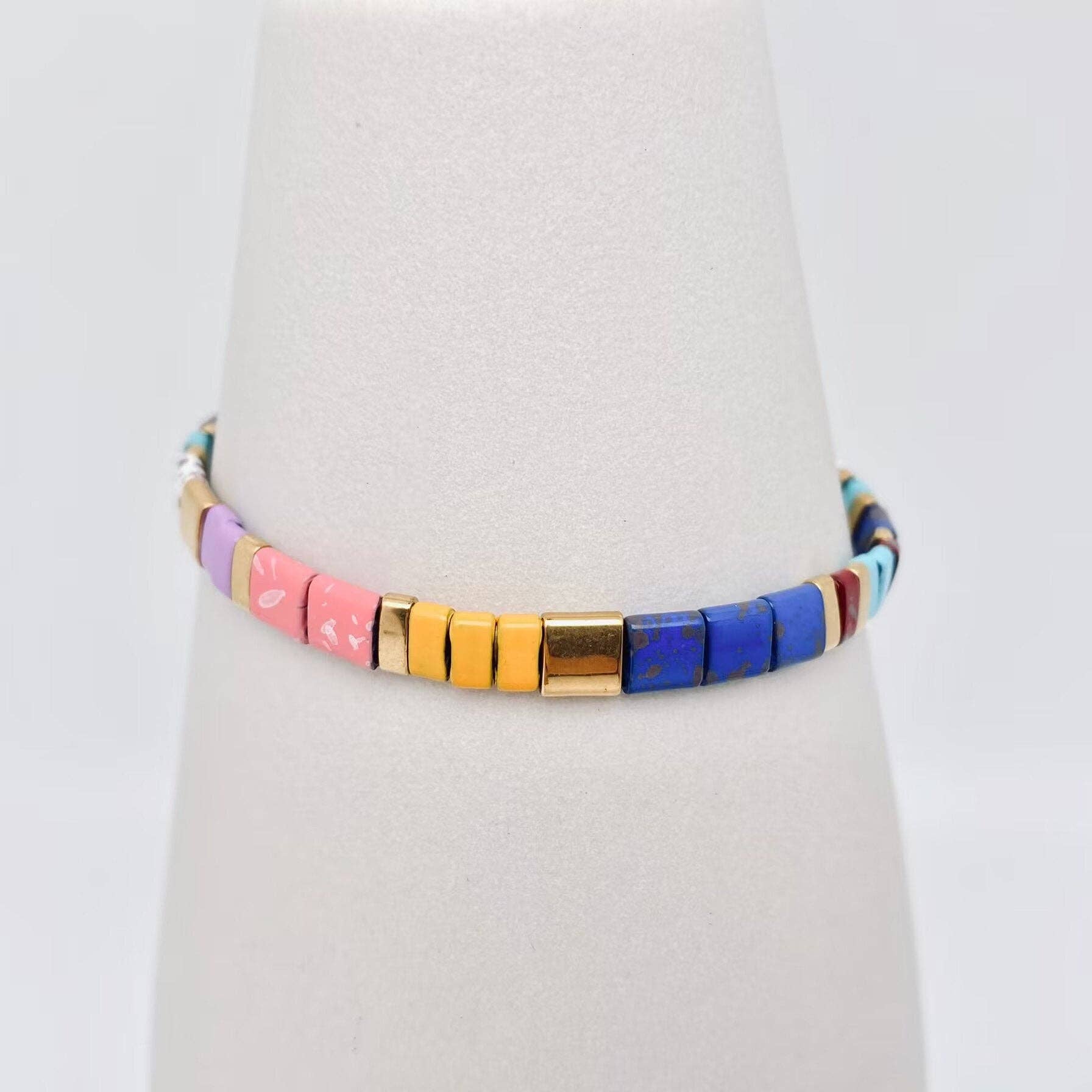 Mio Queena – Engroshandel Perlearmbånd – 5 mm TILA perle armbånd med elastik - BJ89