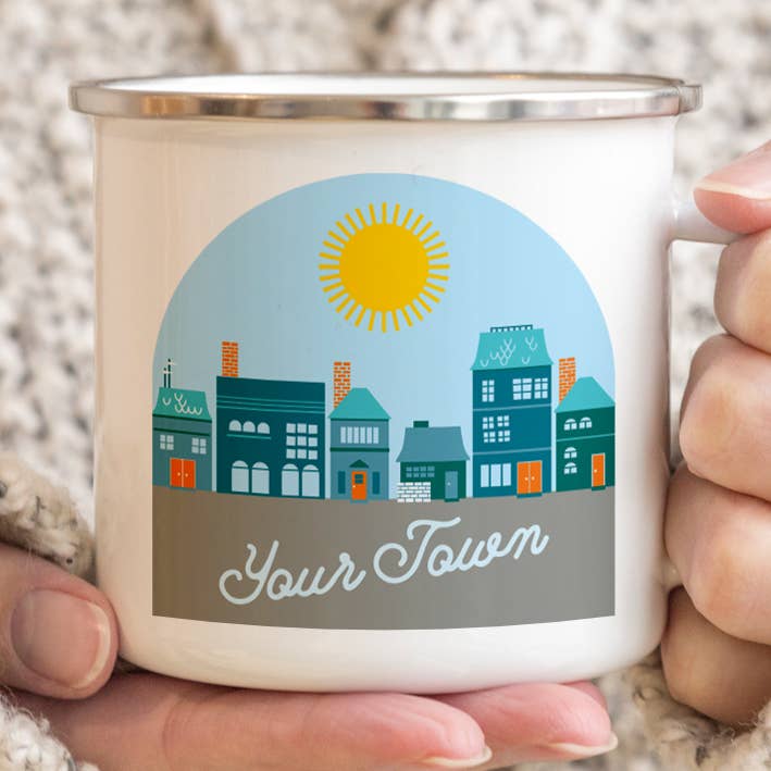 Personlig City Camp-mugg - Utsikt över huvudgatan för wholesale av Rock Scissor Paper