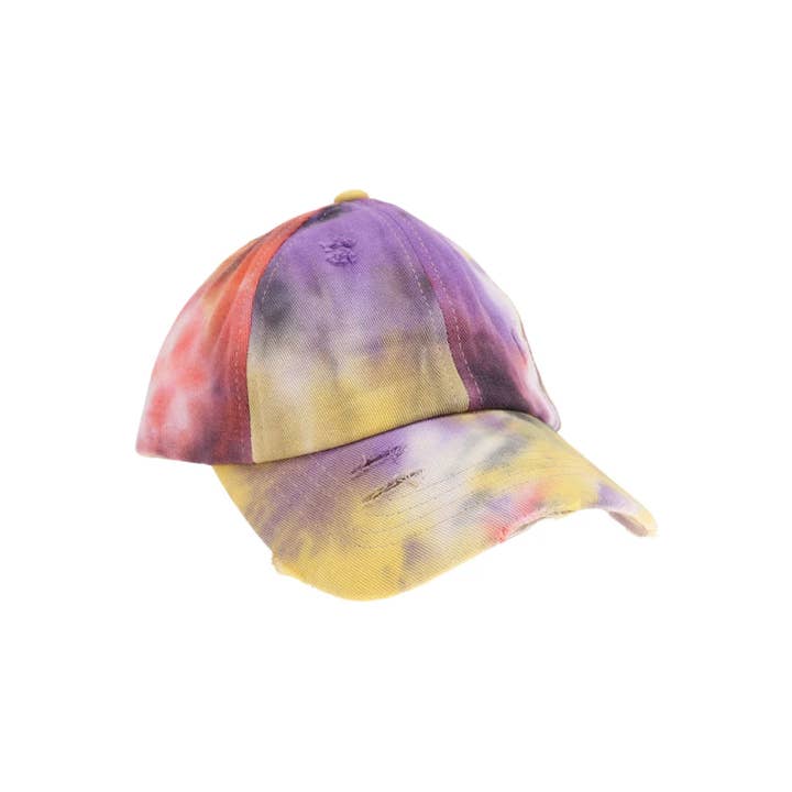 Madeline Love - Wholesale Ponytail cap – Women’s - Tie Dye Criss-Cross High Ponytail C.C Ball Cap1