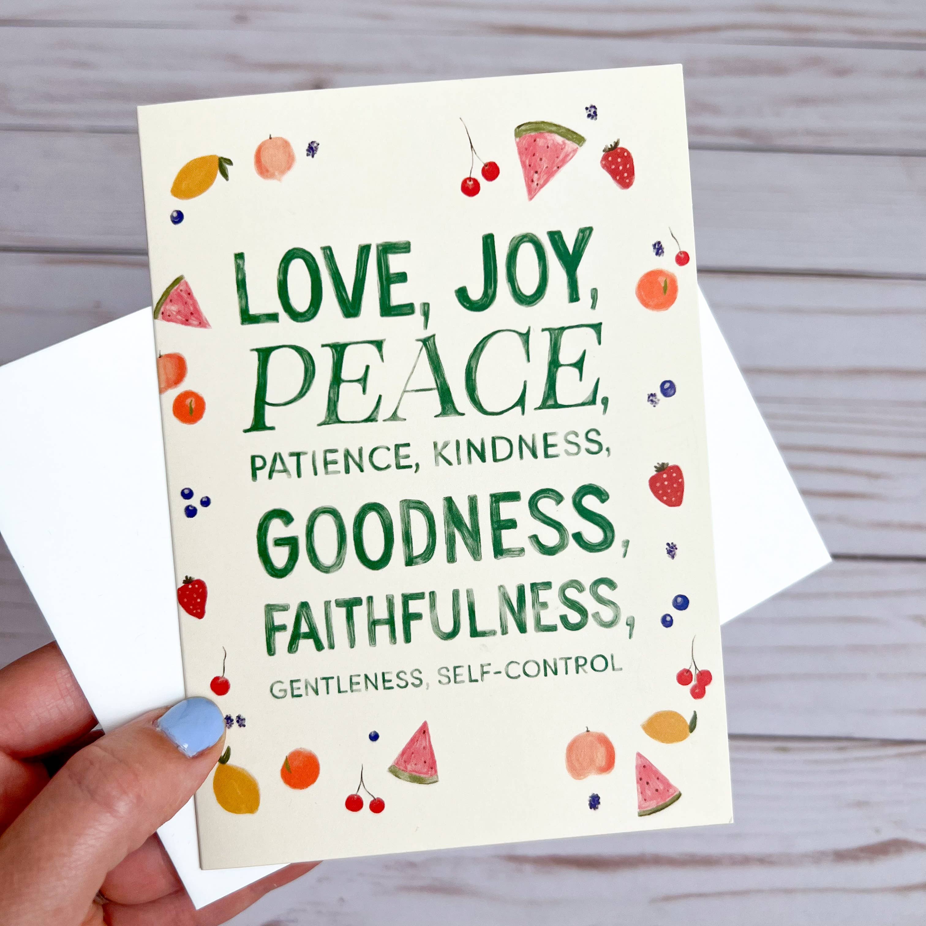 swaygirls - Wholesale Gewone wenskaart - Christelijke wenskaartenset | Fruit of the Spirit kaart3