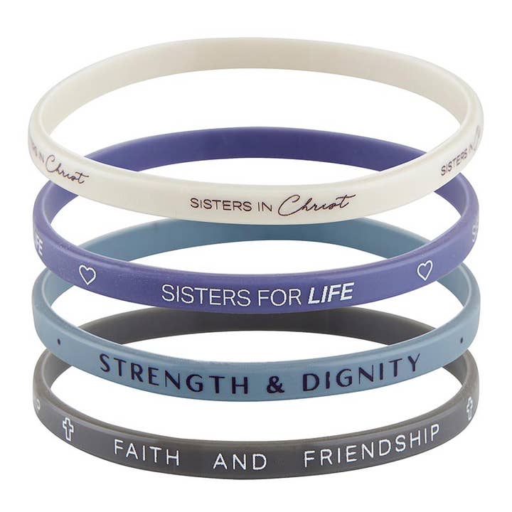 Faithworks by Creative Brands - Wholesale Jewelry Set - Silicone Bracelet - Sisters In Christ - 4pc