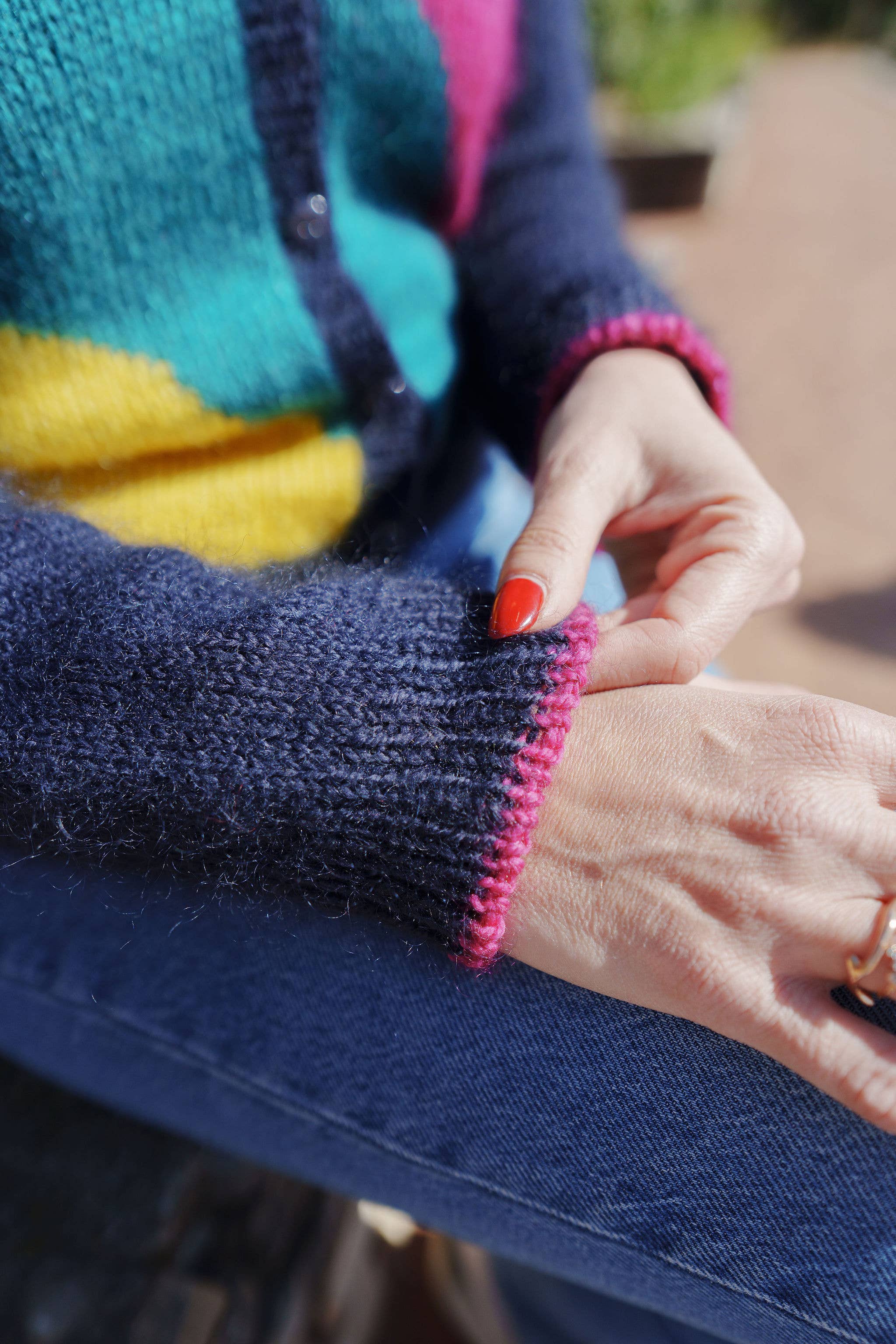 Lise Tailor – wholesale Knitting/Crochet Supplies – Knitting Pattern - Rainbow Cardigan10