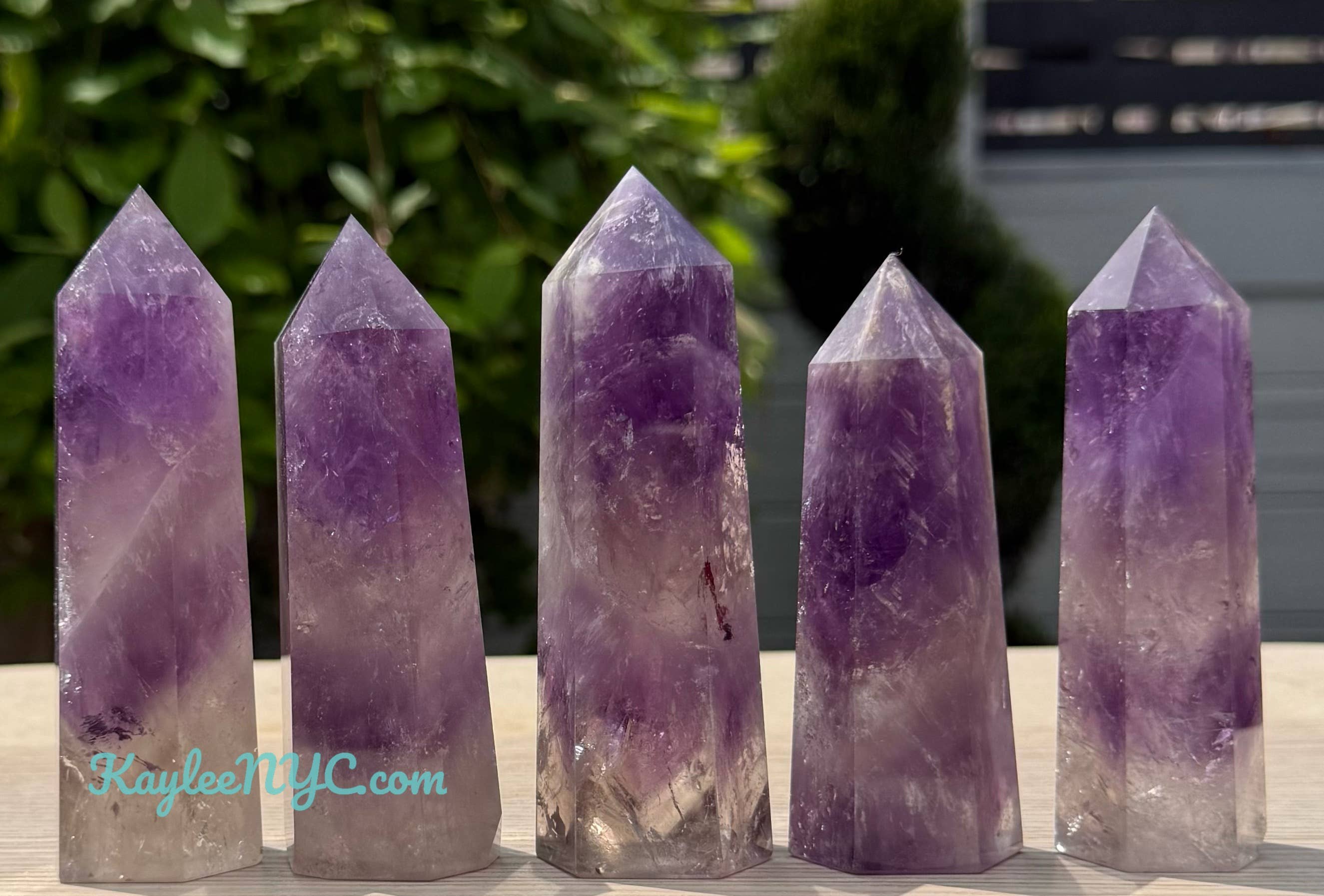 KayleeNYC - Vendita all'ingrosso Pietra/cristallo spirituale - 2 libbre di Obelisco di Ametista Punta di Cristallo Energia Naturale1