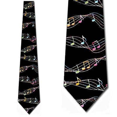 The Music Gifts Company - Wholesale Necktie - Men's - Colorful Concerto Handmade Tie