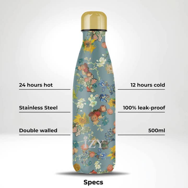 IZY Bottles - Wholesale Water Bottle - Thermos Bottle Vincent's Flowers Insulated Water Bottles