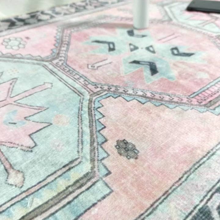 Fame Living - Wholesale Door Mat - Ziana Pink Gray Turkish 2x3 Rug3