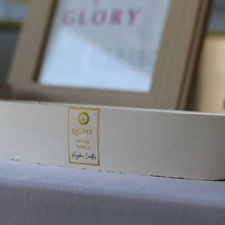 Light of the World Candle Studio - Vente Bougie en bocal - Bougie Eucalyptus, Vanille, Lavande | Marcher sur l'eau |4