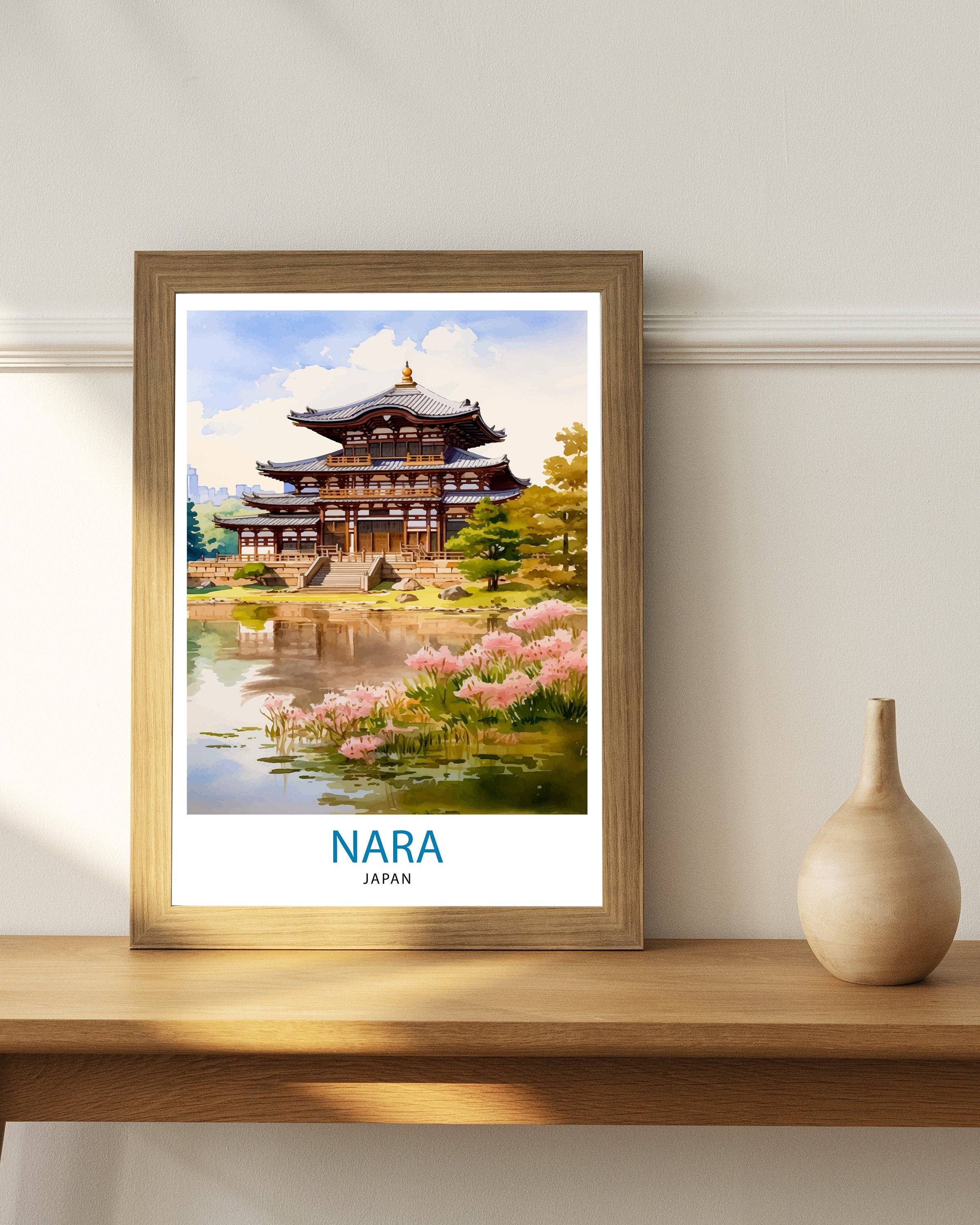 InkNPrintz – wholesale Art print – Nara Japan Travel Poster Nara3