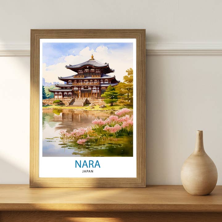 InkNPrintz – wholesale Art print – Nara Japan Travel Poster Nara3