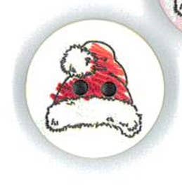 NEMARK - Wholesale Sewing Button/Snap - BUTTON PRINT CHRISTMAS SANTA CLAUS HAT0