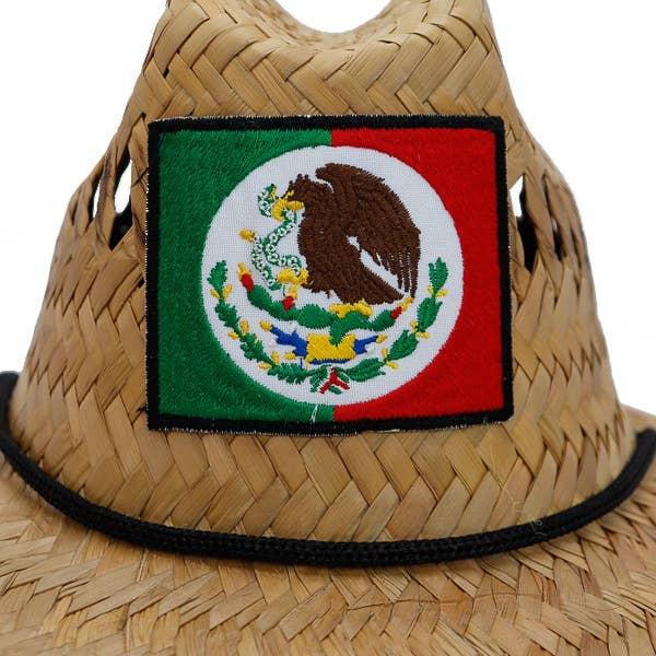 Cap Zone – Engroshandel Stråhat – til kvinder – Mexicansk flag patch livredder hat