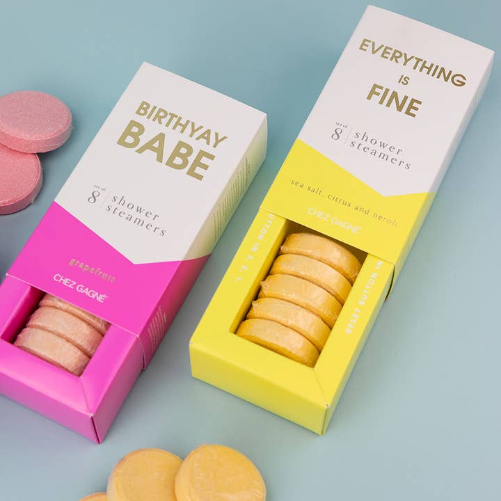 Chez Gagné - Wholesale Shower steamer/bomb - Everything Is Fine - Aromatherapy Shower Steamers - Sea Salt, Citrus & Neroli - Set of 810