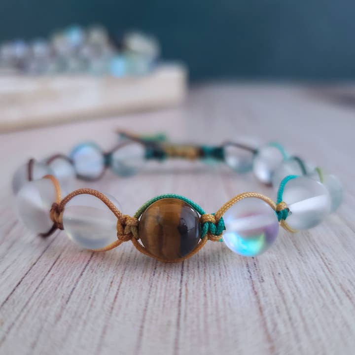 Summer Indigo - Venta al por mayor Juegos de joyas - Pulseras chakras intencionales - Cierre de borlas - Juego de 7