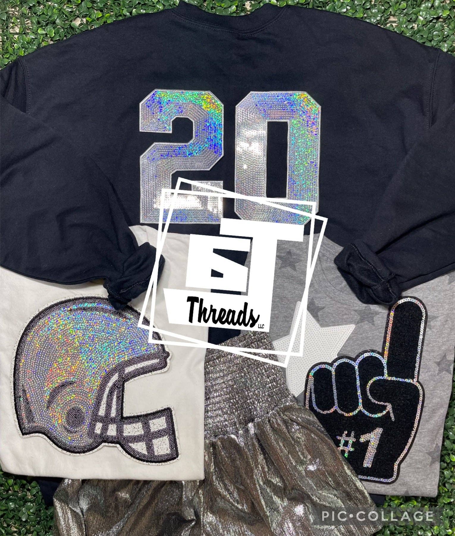 6j Threads LLC - Wholesale Patch - Sequin Numbers....Patches Only10