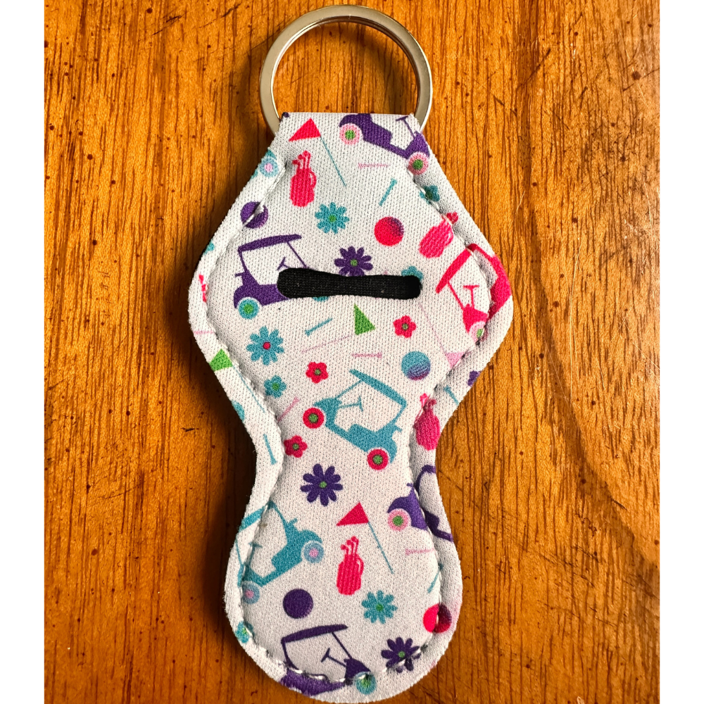 Born to Rally – wholesale Keychain – Women's – Golf Ball Chapstick Holder Keychain2